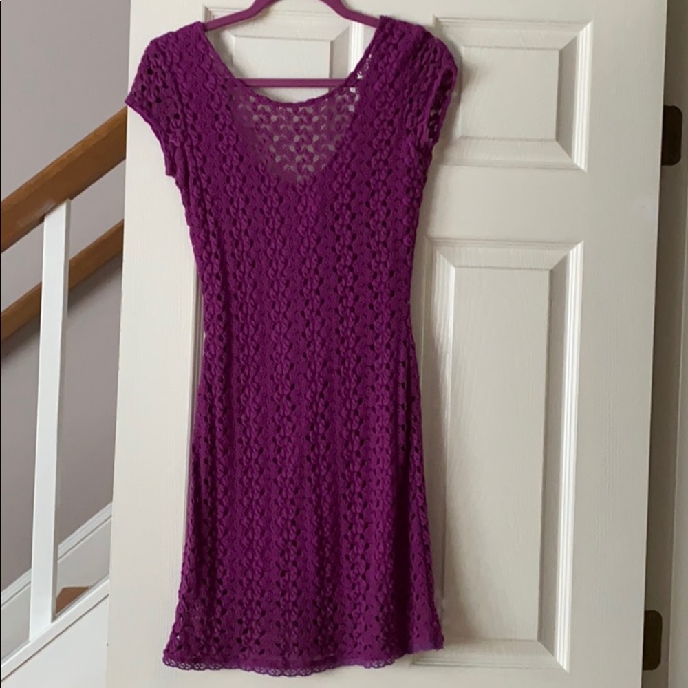 Magenta free people lace dress xs